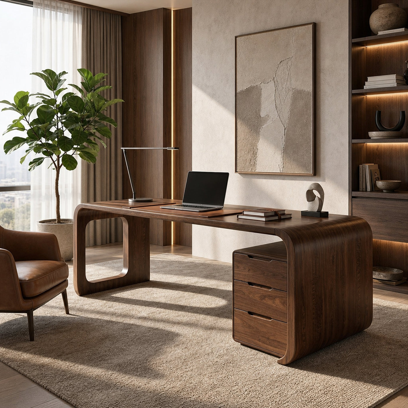Mid Century Writing Desk For Creative Studio