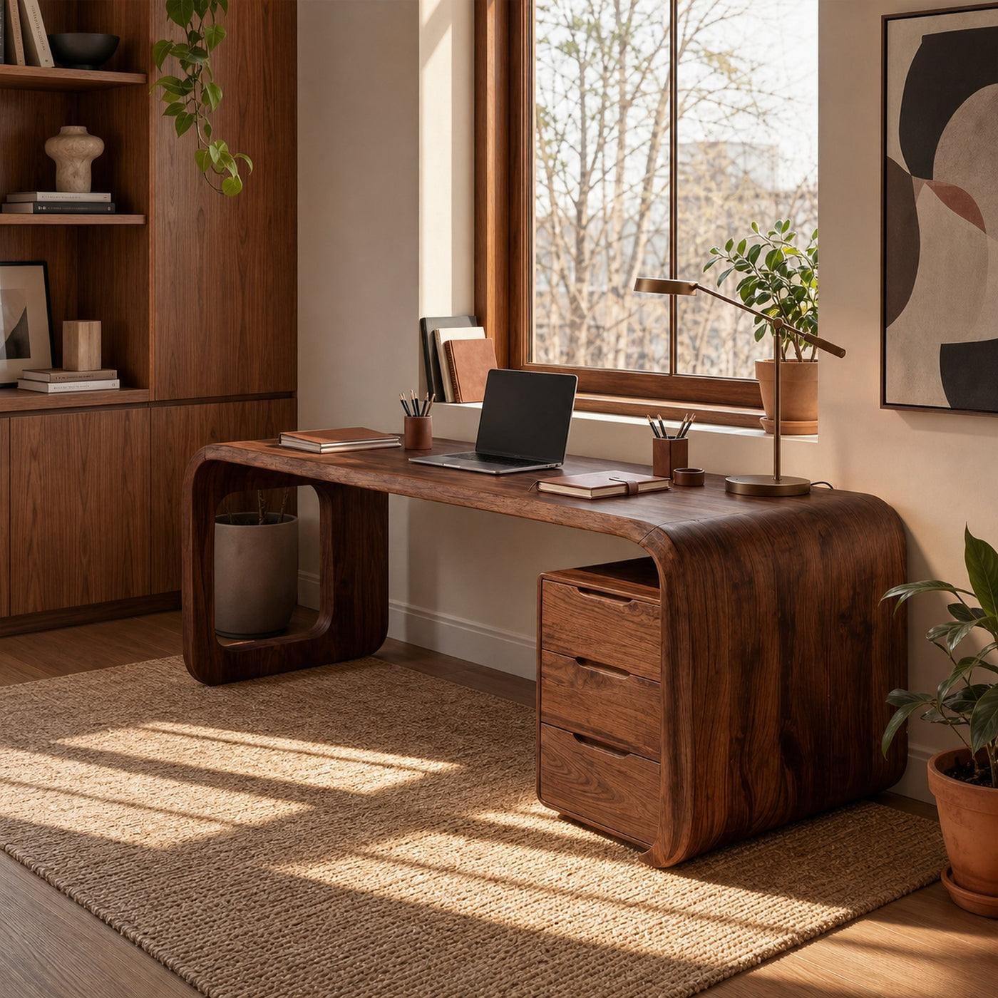 Mid Century Writing Desk For Creative Studio - product view 6