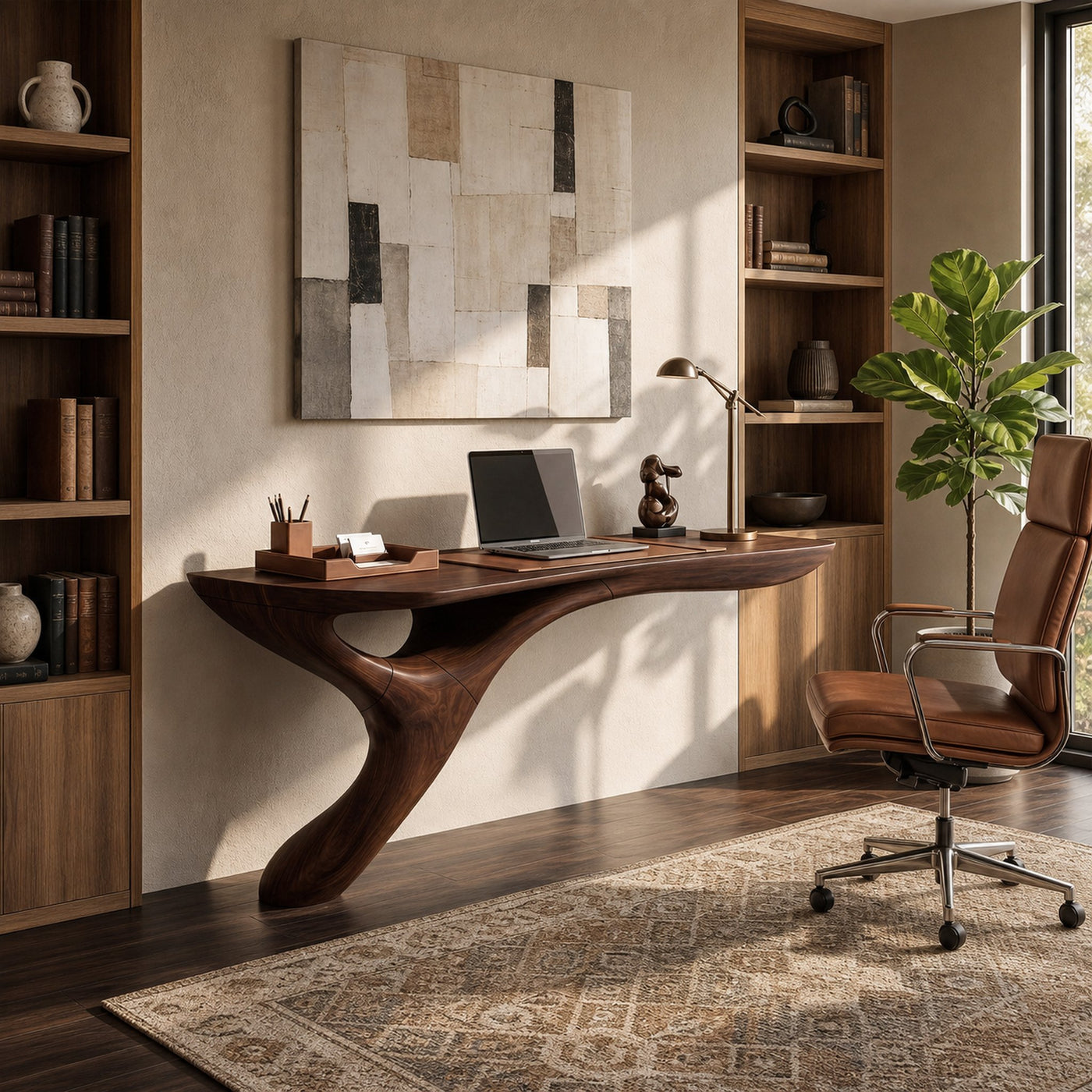 Mid Century Writing Desk For Home Office - product view 6