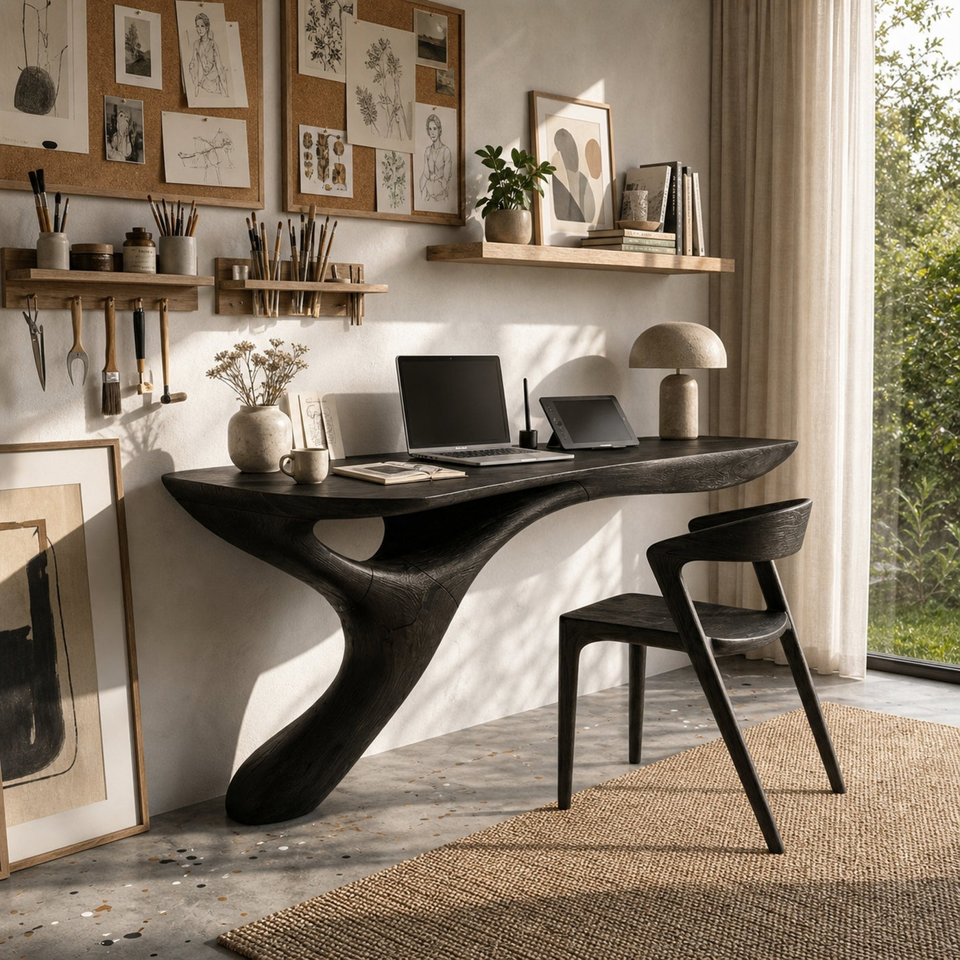 Mid Century Writing Desk For Home Office - product view 7