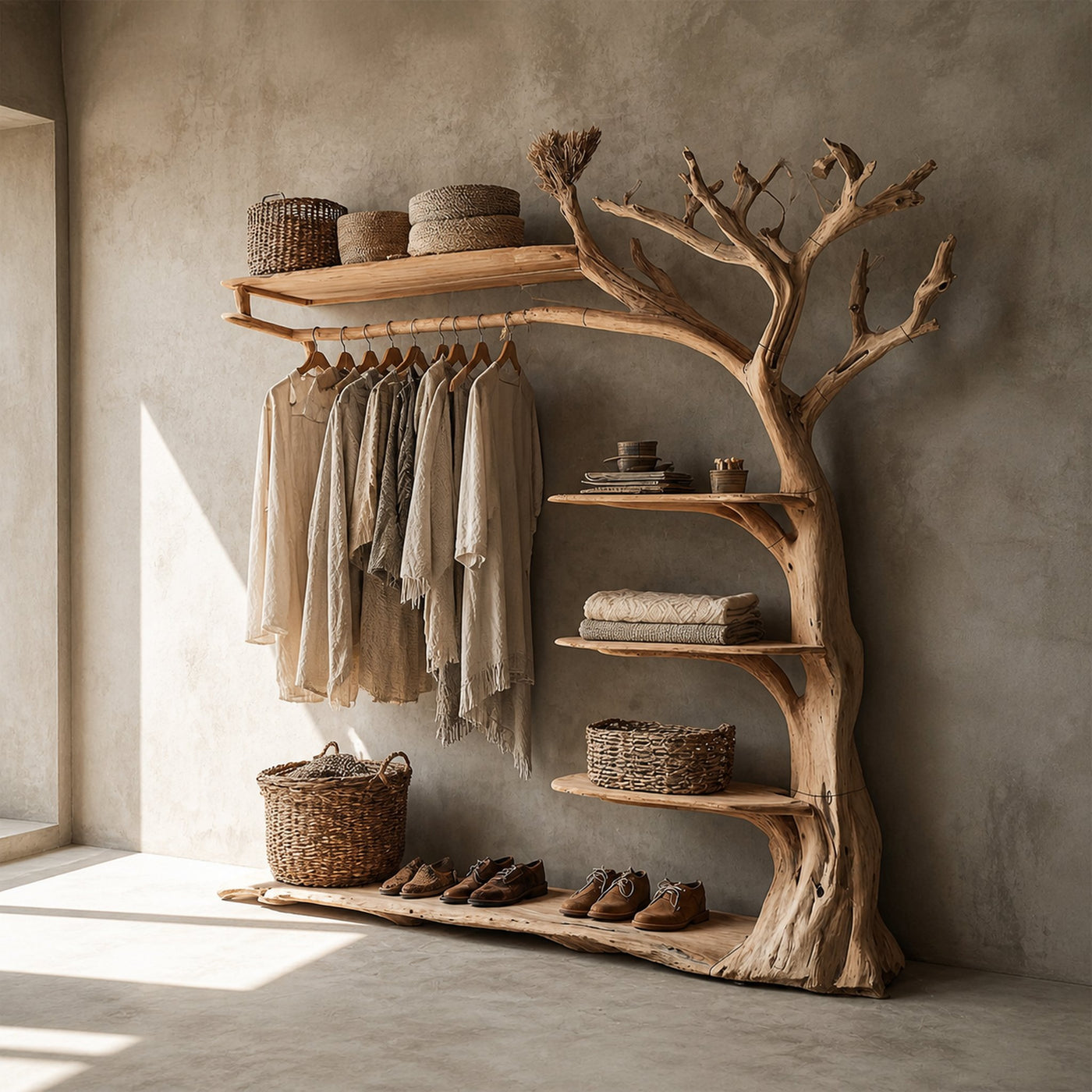 Midcentury Tree Coat Rack Entryway