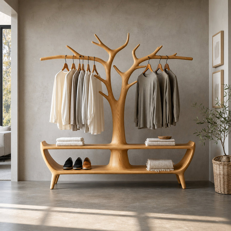 Midcentury Tree Inspired Coat Rack Home Entryway