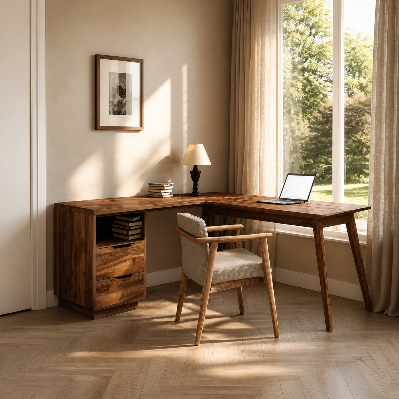 Minimal L Shaped Desk For Home Workspace