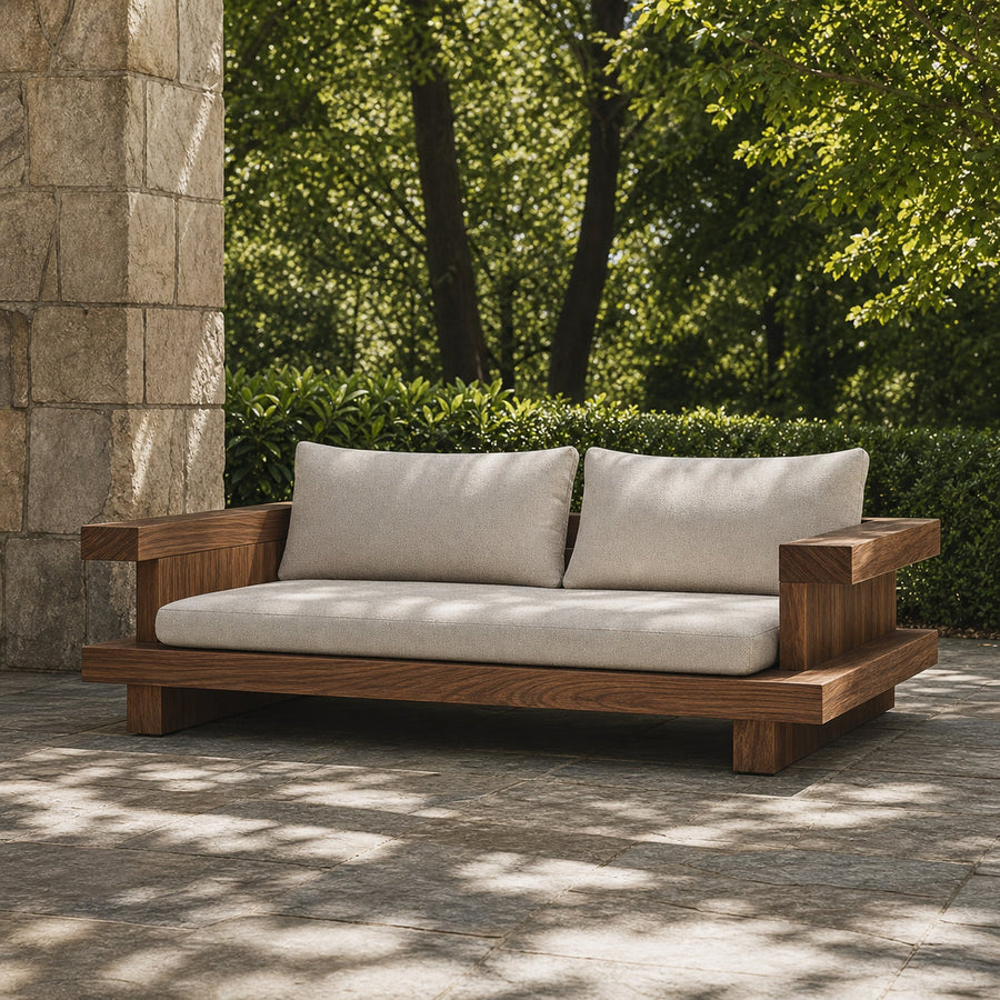 Minimal Platform Sofa Frame Solid Wood Clean Low Arm Form Living Room And Lounge