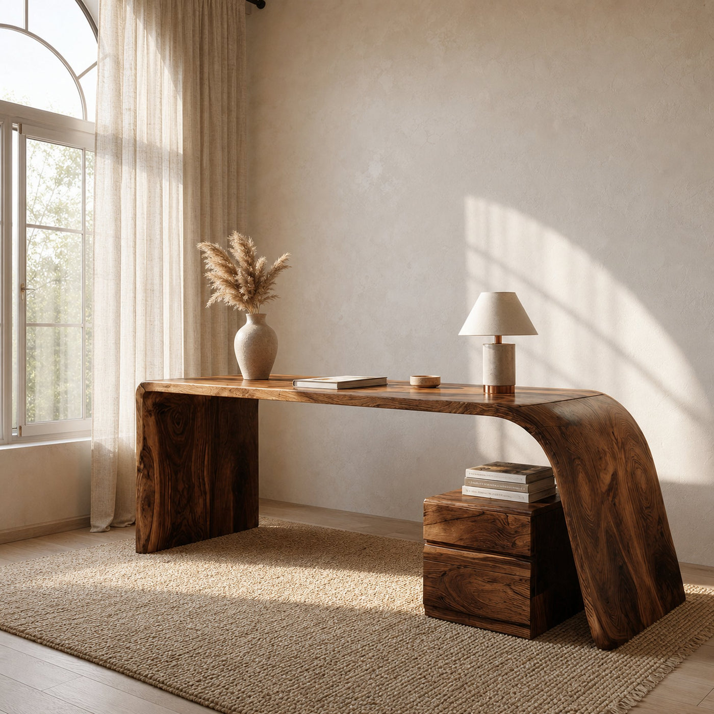 Minimal Wooden Office Desk For Home Office - product view 6