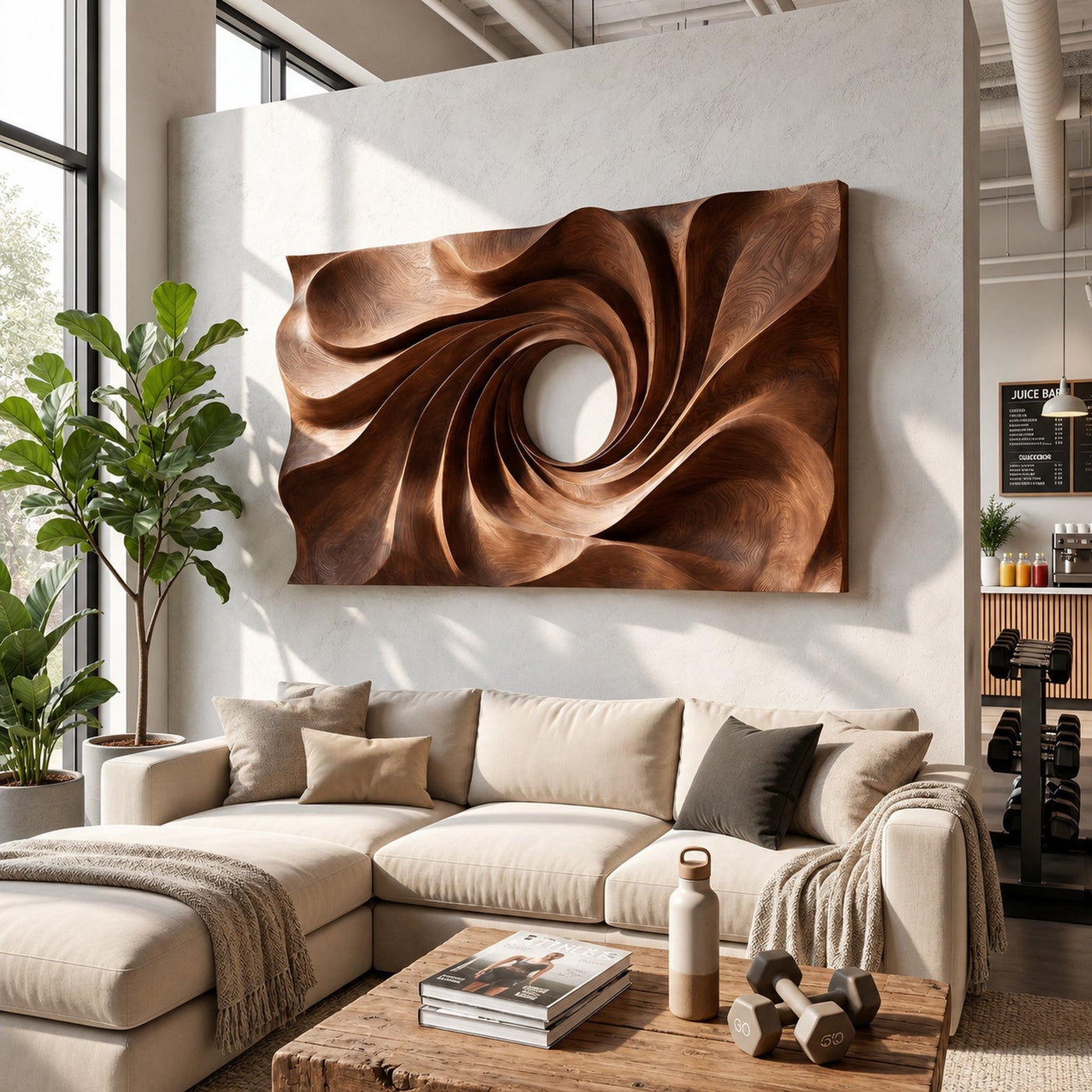 Minimalist Abstract Wall Decor Panel For Living Room