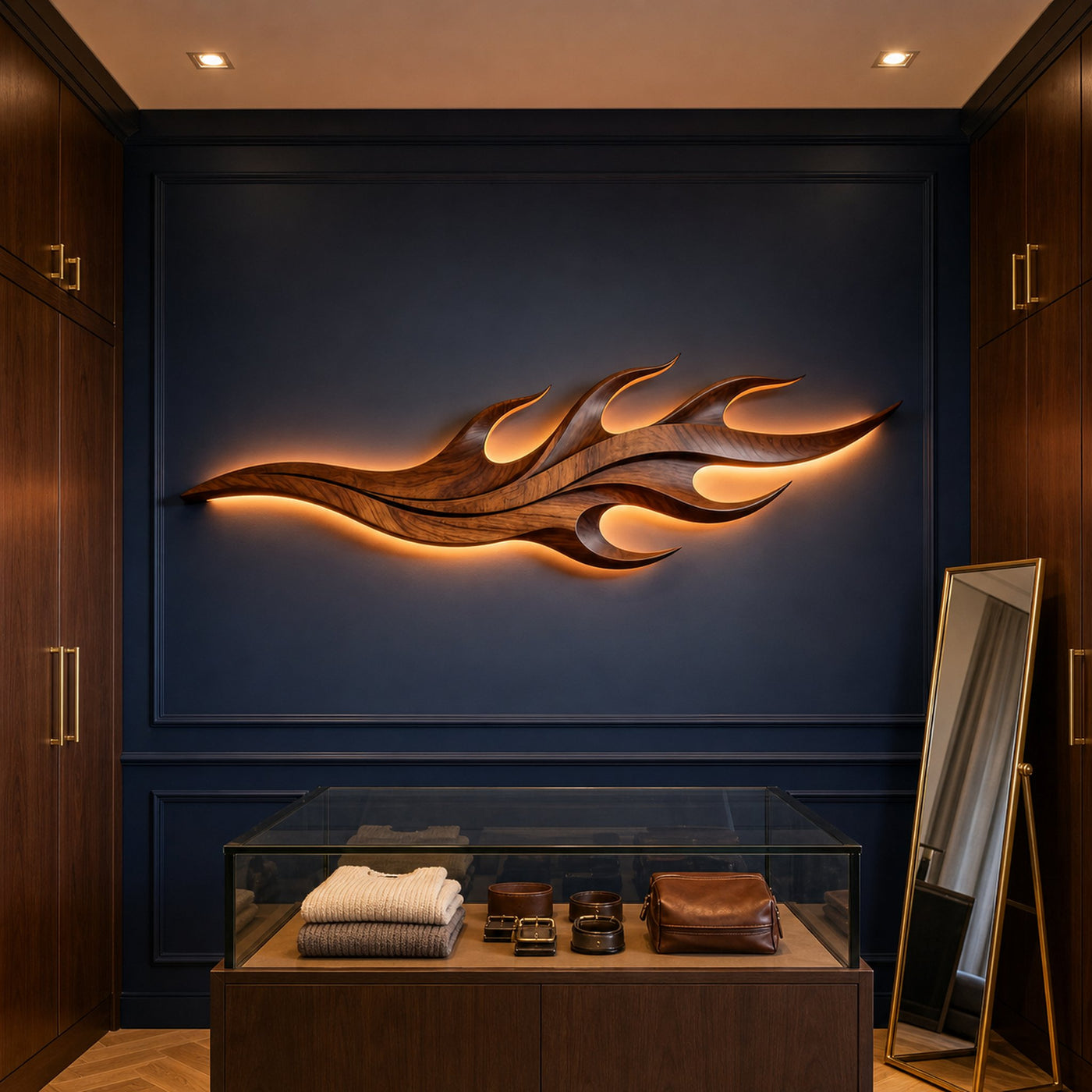 Minimalist Artistic Wall Panel For Master Suite Interior