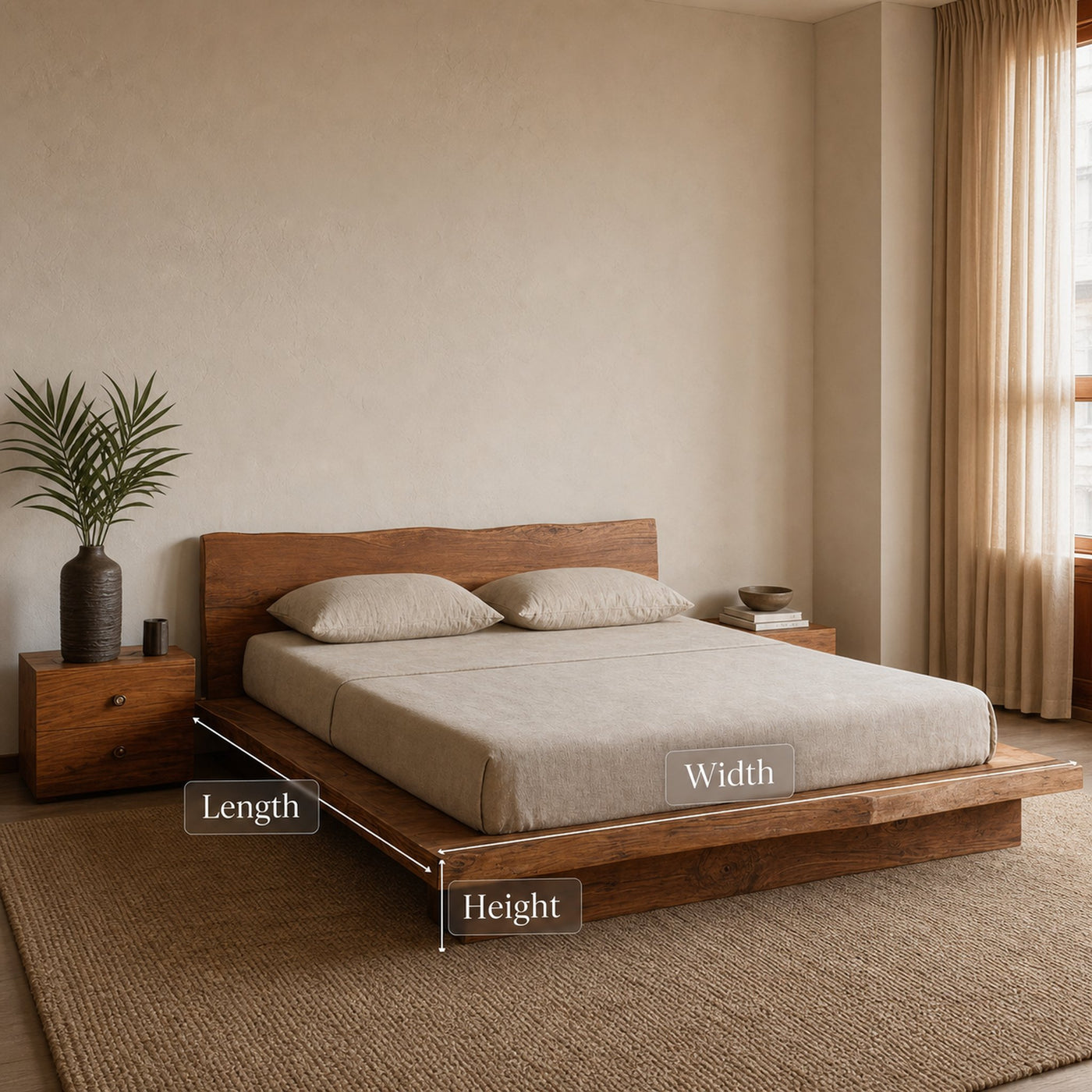 Minimalist Bed Frame Platform Bed Low For Bedroom - product view 6