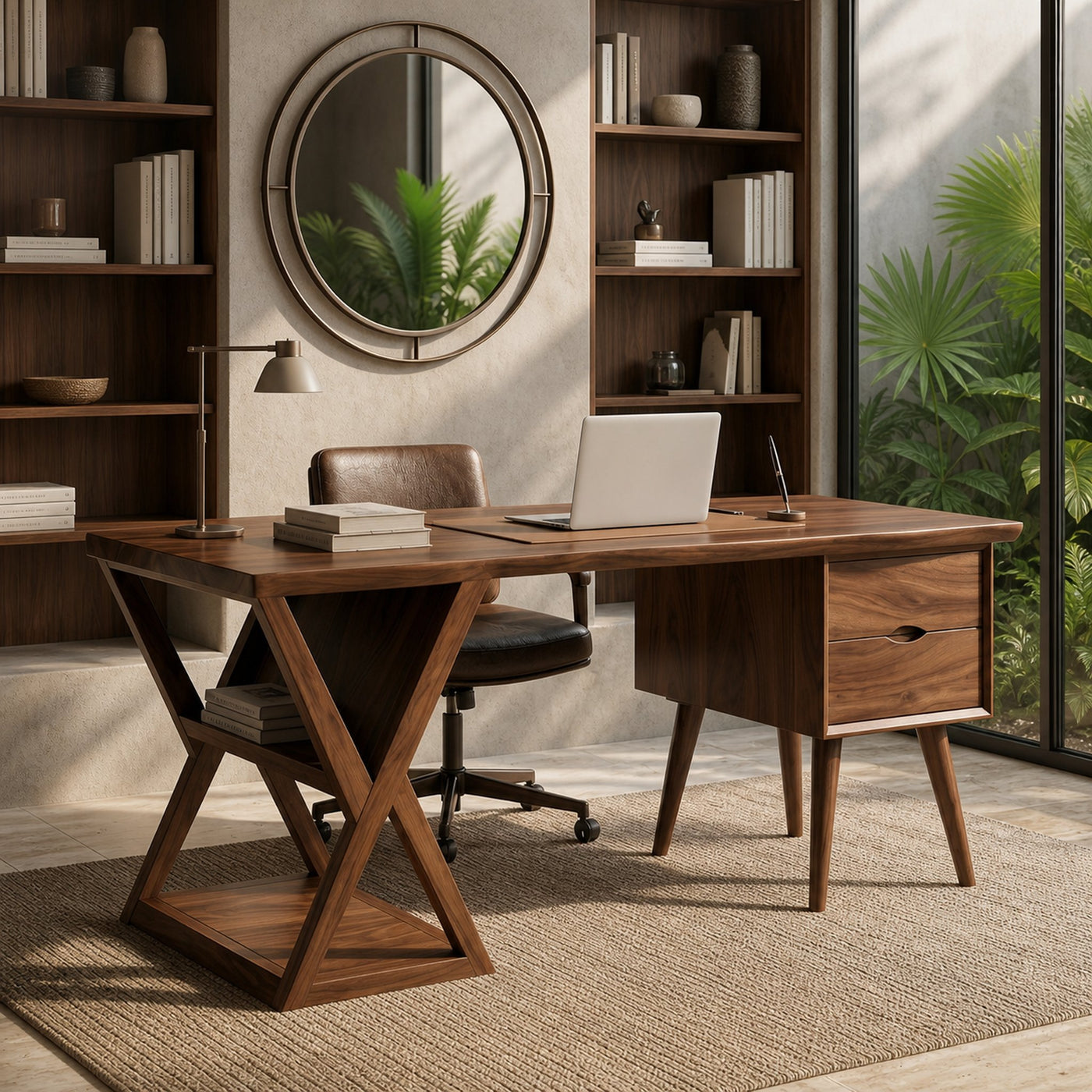 Minimalist Executive Desk Creative Office - product view 6