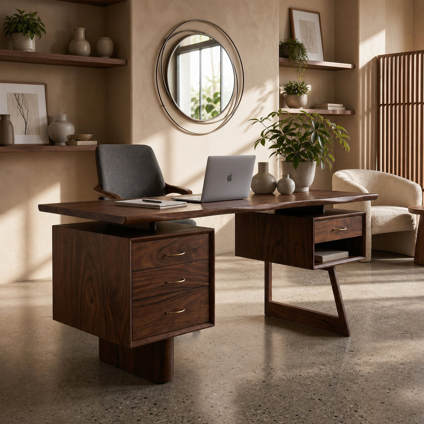 Minimalist Executive Desk Home Workspace - product view 6