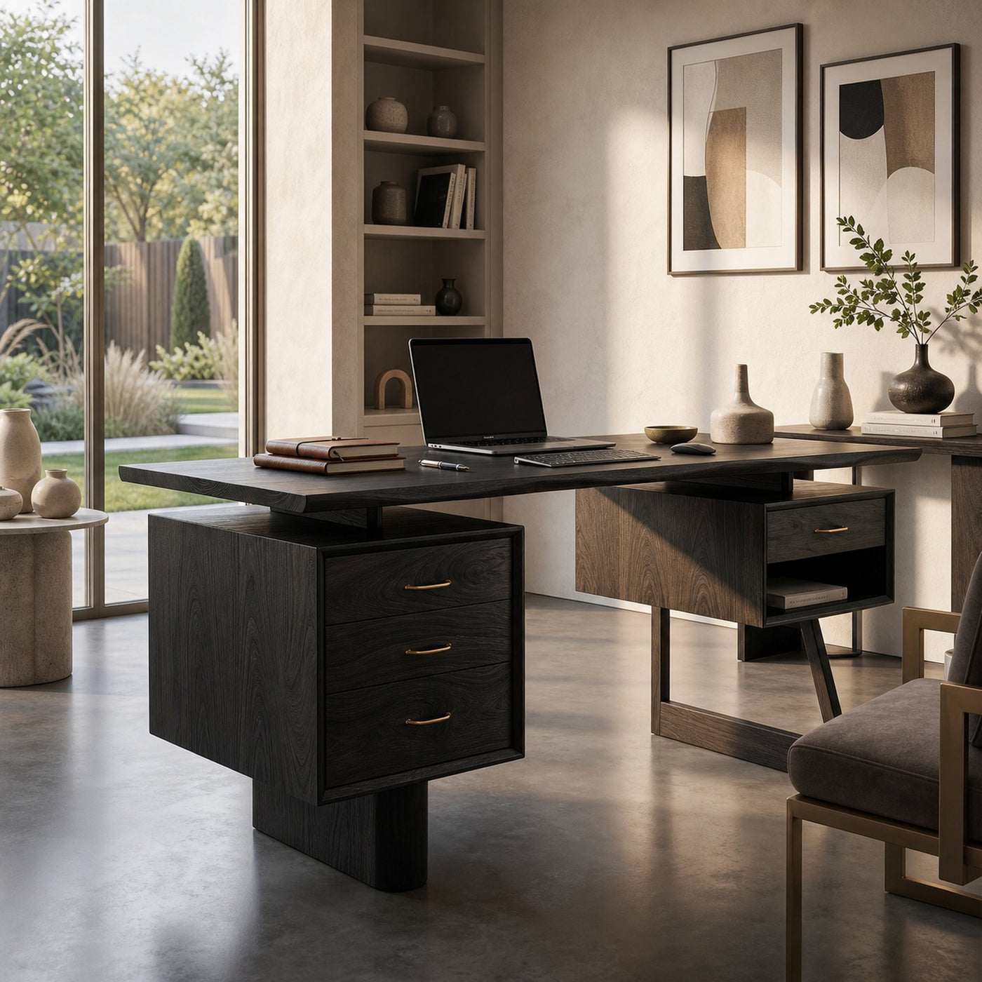Minimalist Executive Desk Home Workspace - product view 7