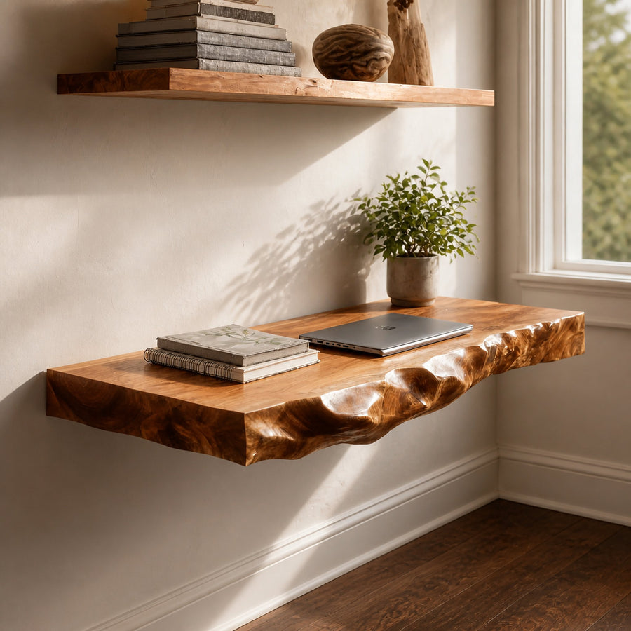 Minimalist Organic Wall Mounted Desk For Home Office