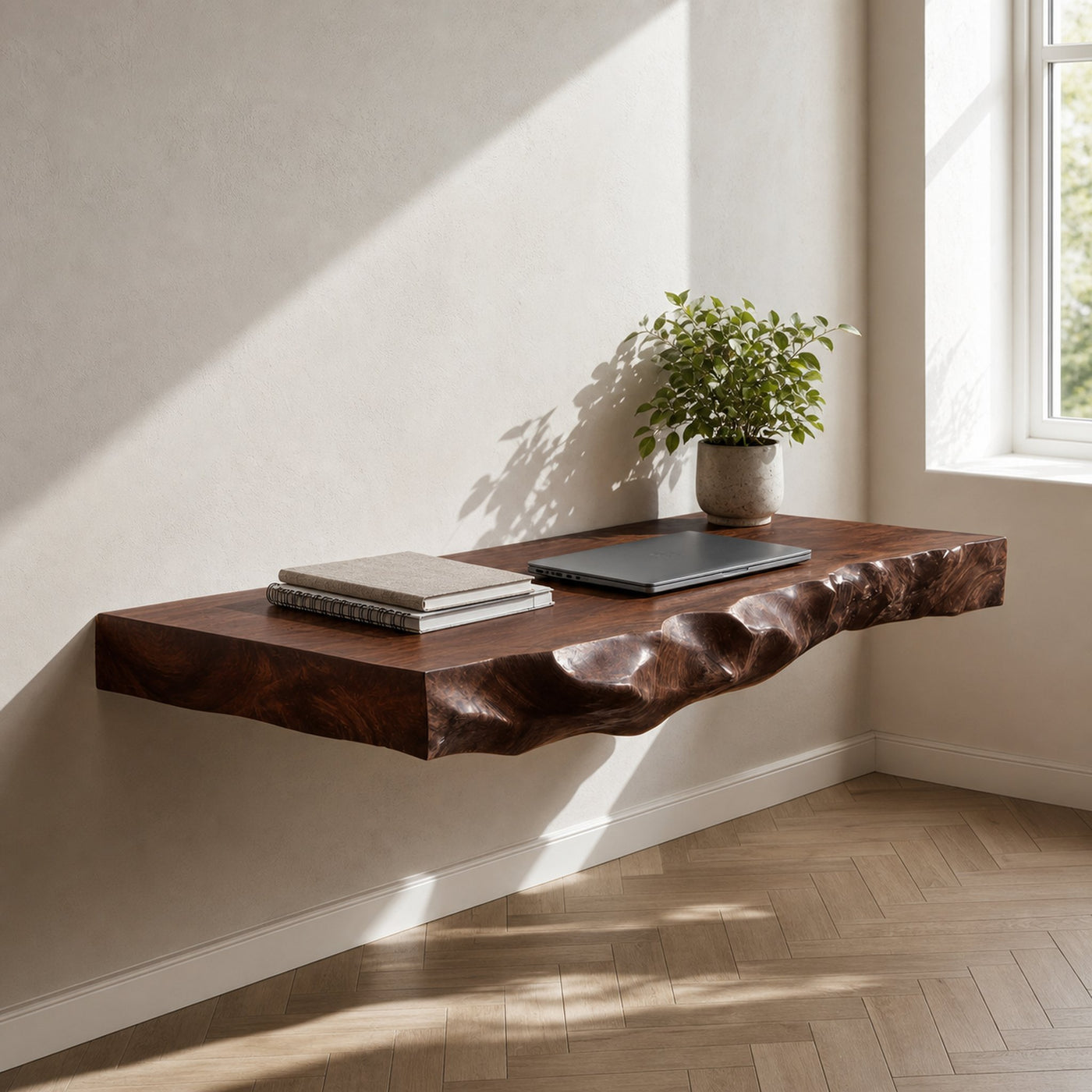 Minimalist Organic Wall Mounted Desk For Home Office - product view 7