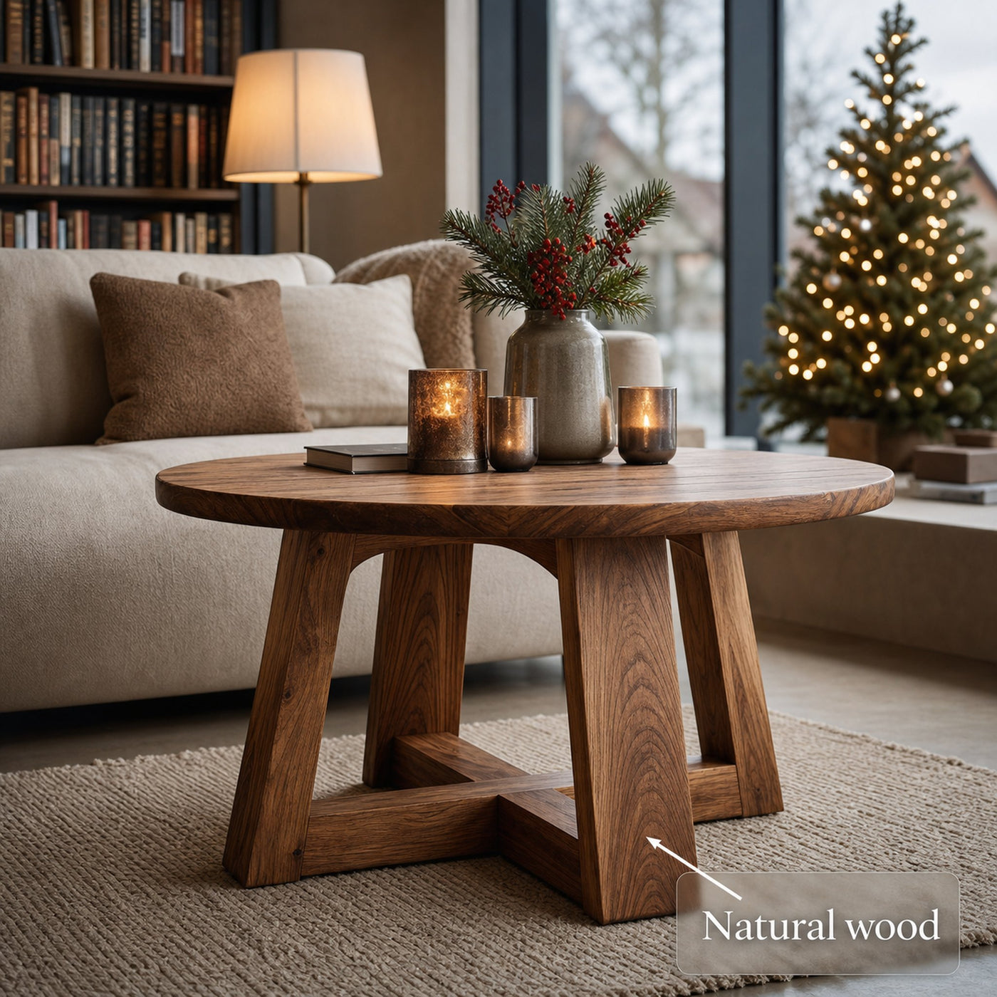 Minimalist Round Side Table For Holiday Decoration - product view 6