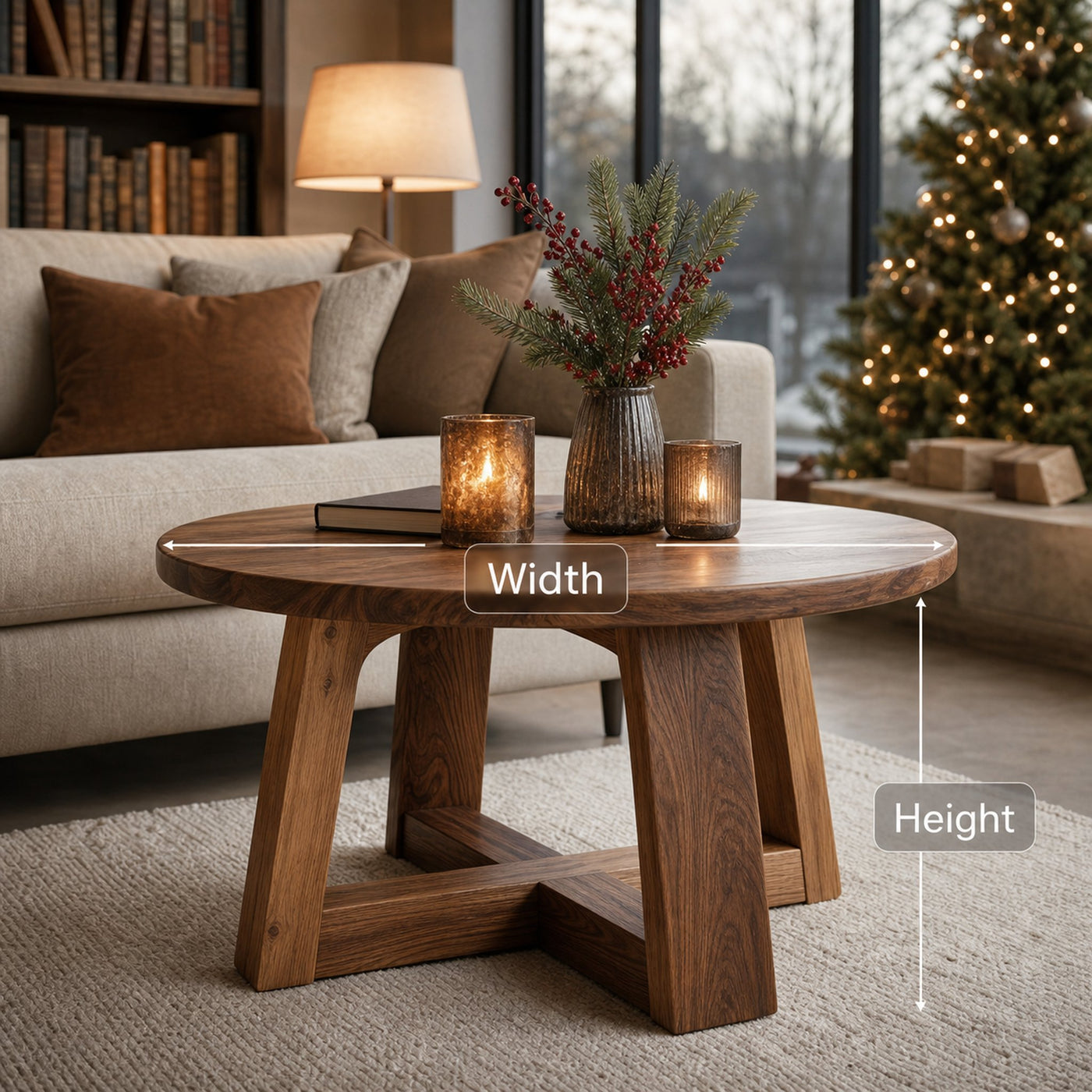 Minimalist Round Side Table For Holiday Decoration - product view 8