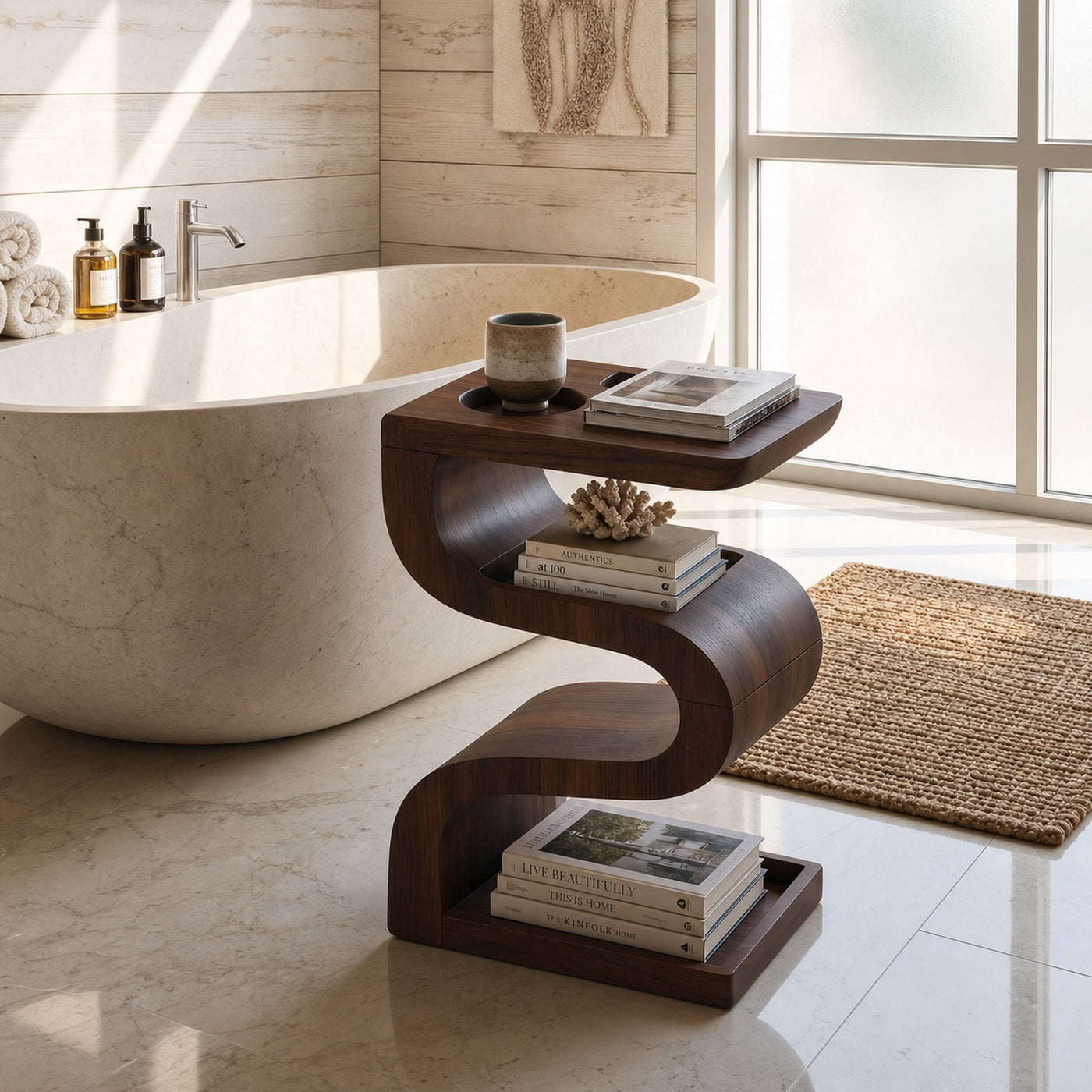 Minimalist Sculptural Side Table For Contemporary Living Space - product view 7