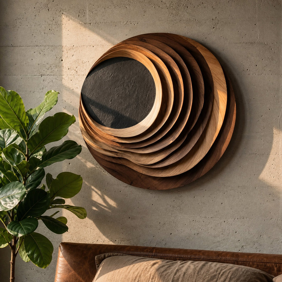 Minimalist Sculptural Wall Sculpture For Bedroom Display