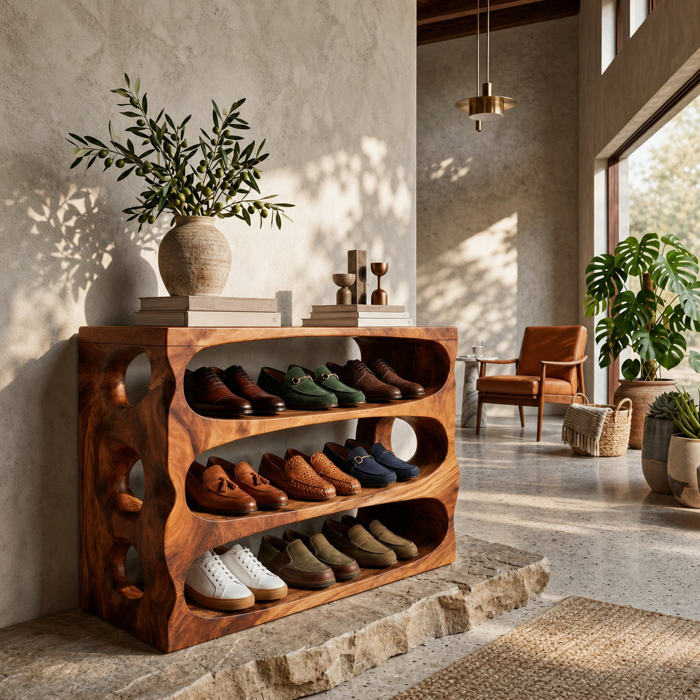 Minimalist Shoe Bench Storage For Condo Entryway Placement - product view 6