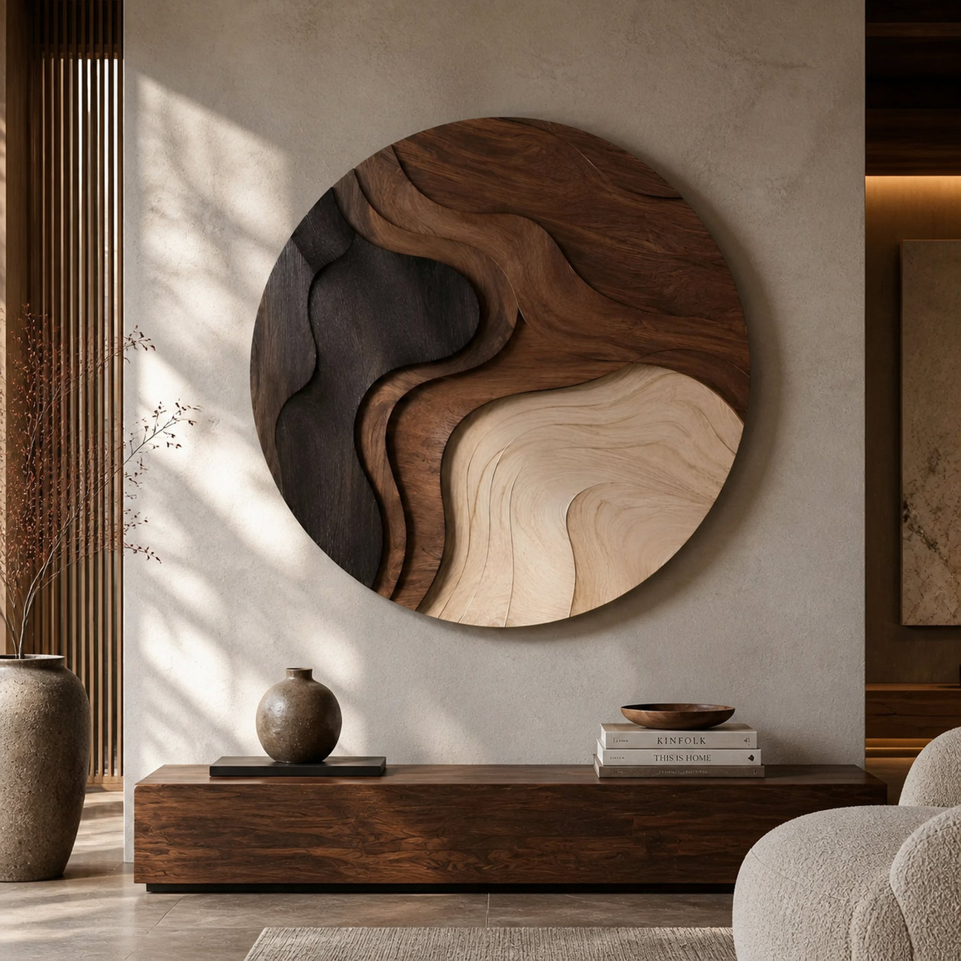 Minimalist Statement Wall Panel For Studio Apartment Interior
