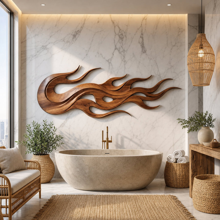 Minimalist Textured Wall Art For Hospitality Interior Space