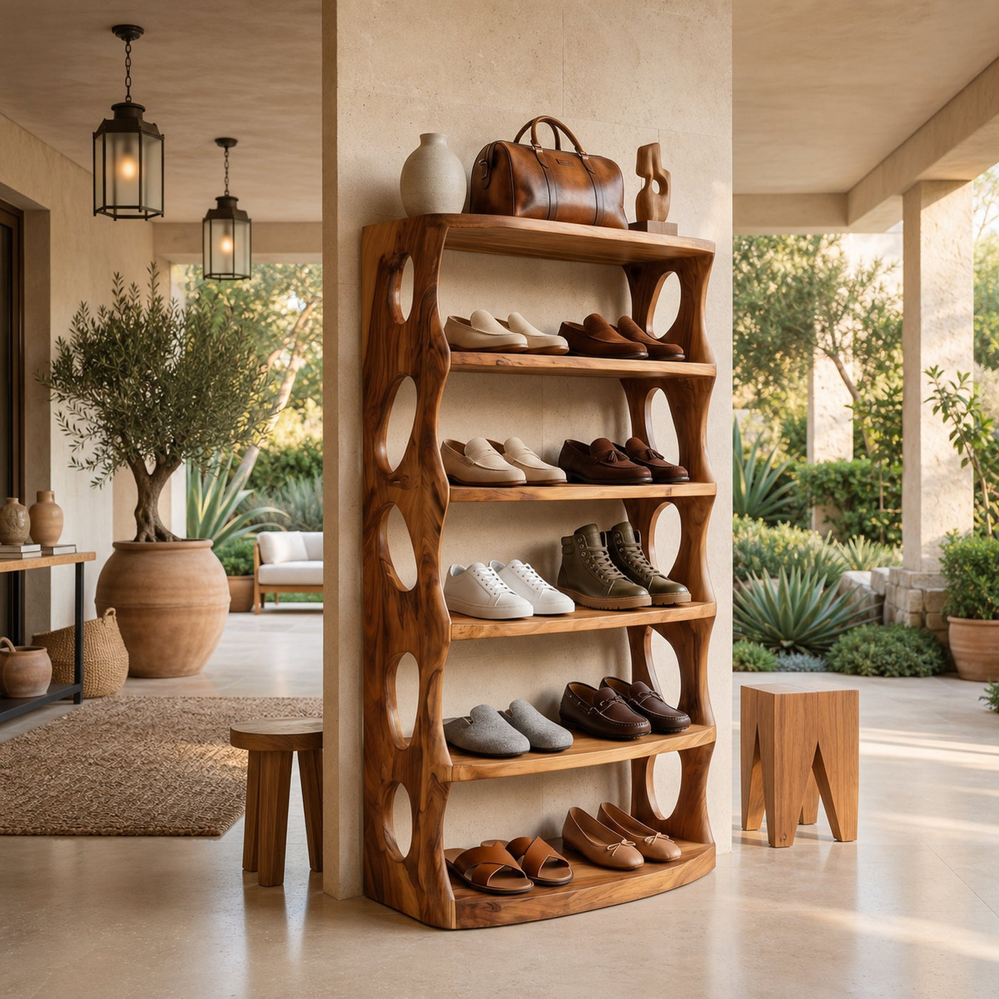 Minimalist Vertical Shoe Rack For Entryway Storage Corner Display