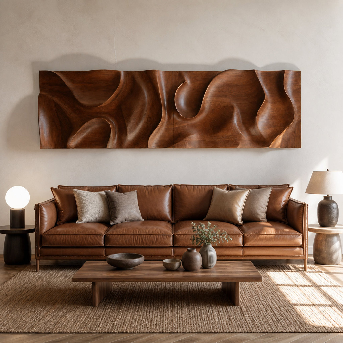 Minimalist Wall Art With 3D Carved For Living Room - product view 6
