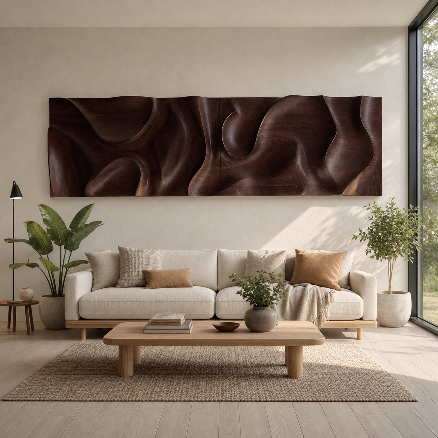 Minimalist Wall Art With 3D Carved For Living Room - product view 7
