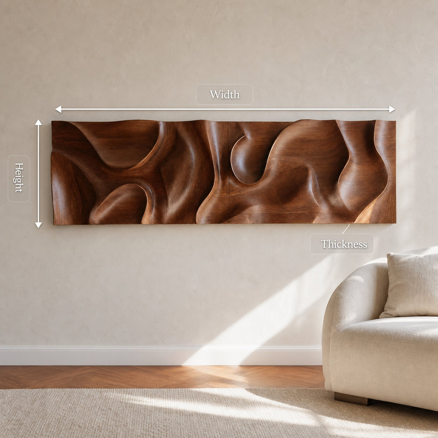 Minimalist Wall Art With 3D Carved For Living Room - product view 8