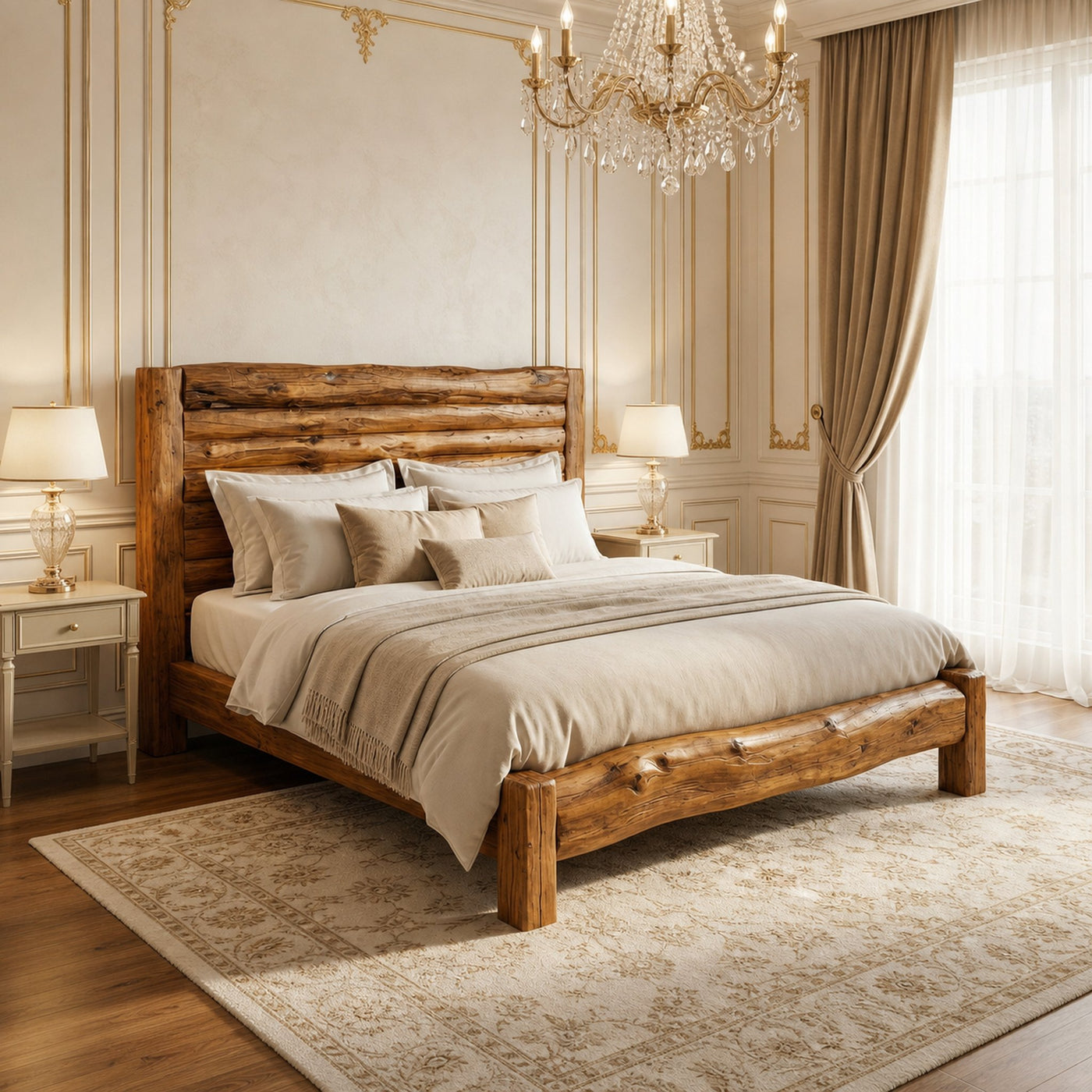 Minimalist Wooden Bed Frame For Bedroom - product view 6