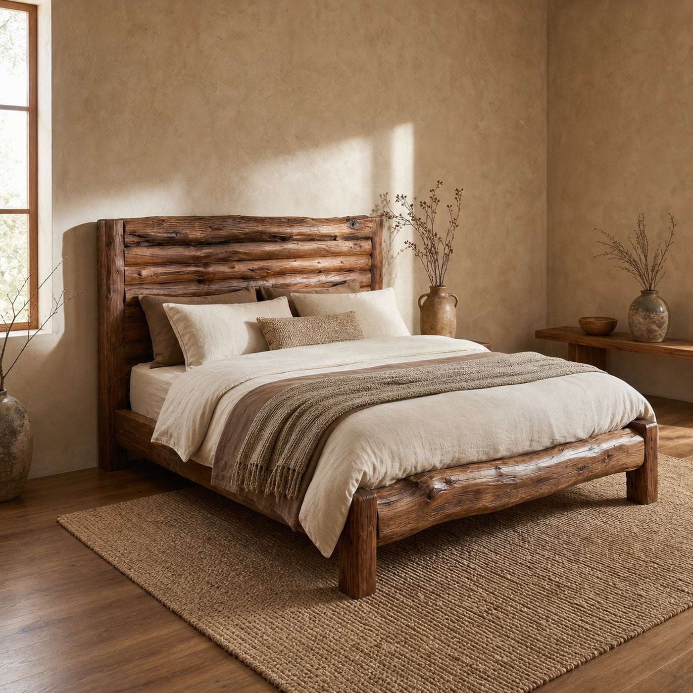 Minimalist Wooden Bed Frame For Bedroom - product view 7