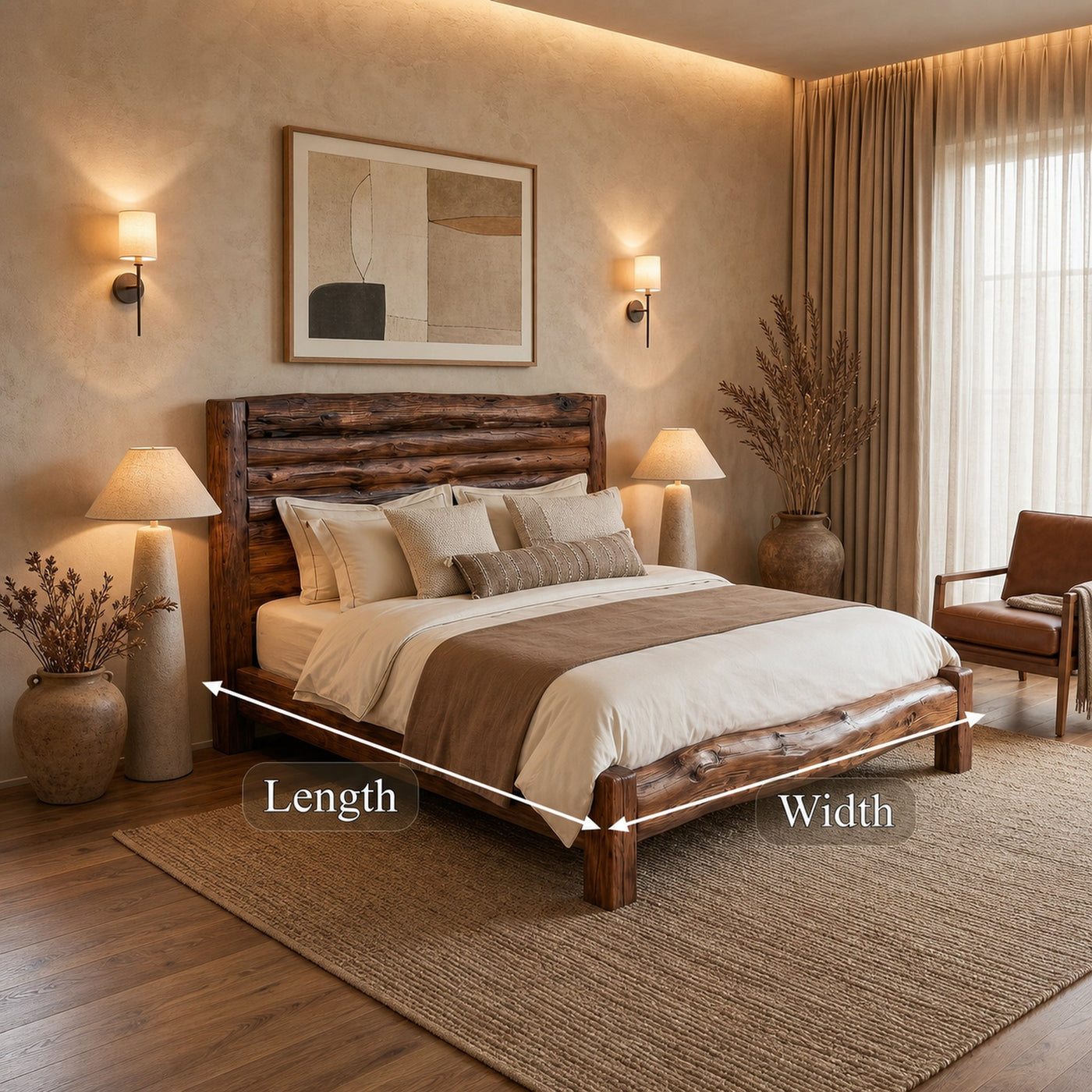 Minimalist Wooden Bed Frame For Bedroom - product view 8