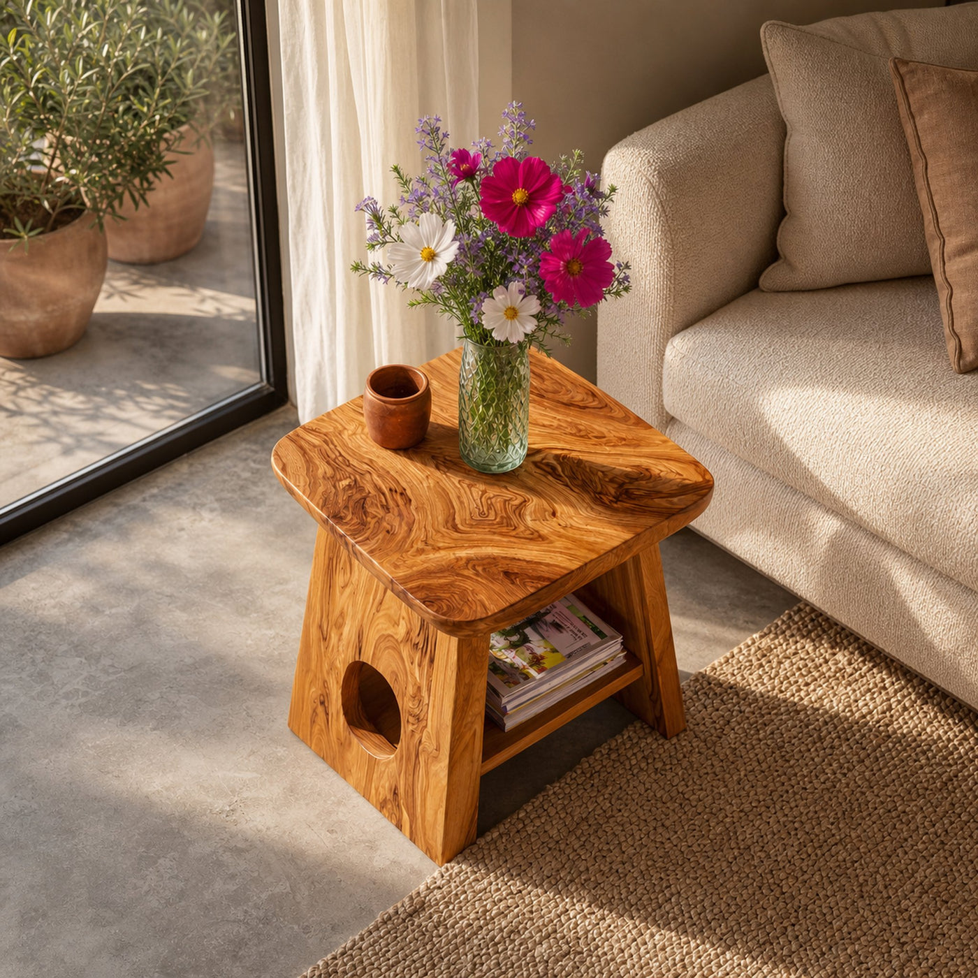 Minimalist Wooden Side Table For Cozy Living Space - product view 6