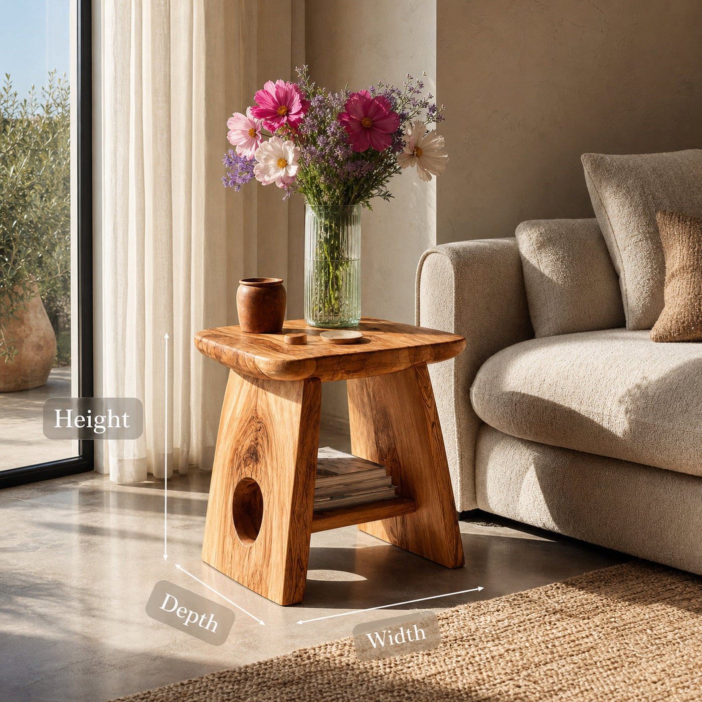 Minimalist Wooden Side Table For Cozy Living Space - product view 7