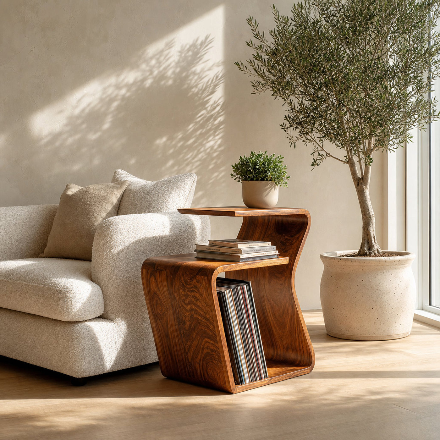 Minimalist Wooden Side Table For Modern Sofa Area - product view 6