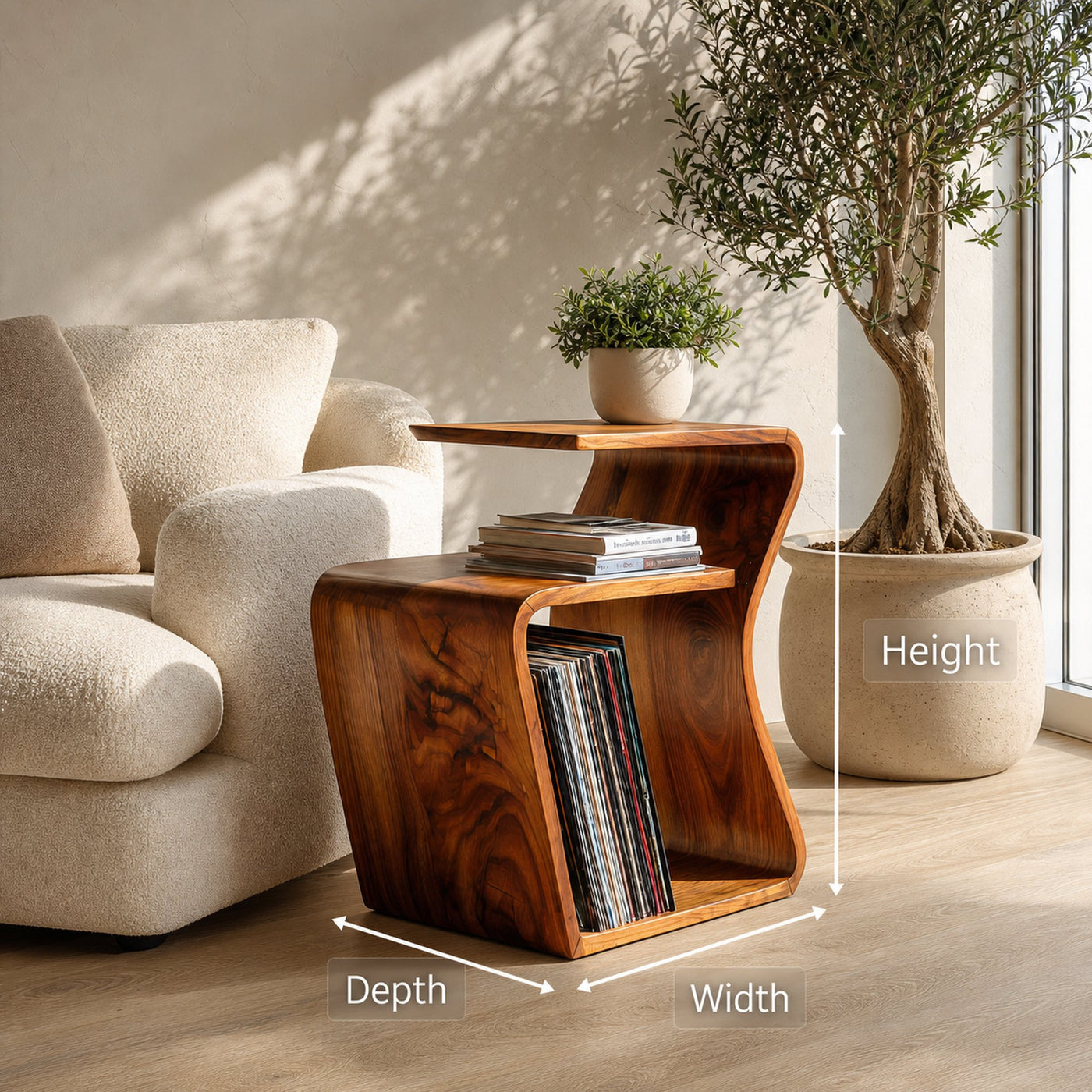 Minimalist Wooden Side Table For Modern Sofa Area - product view 7