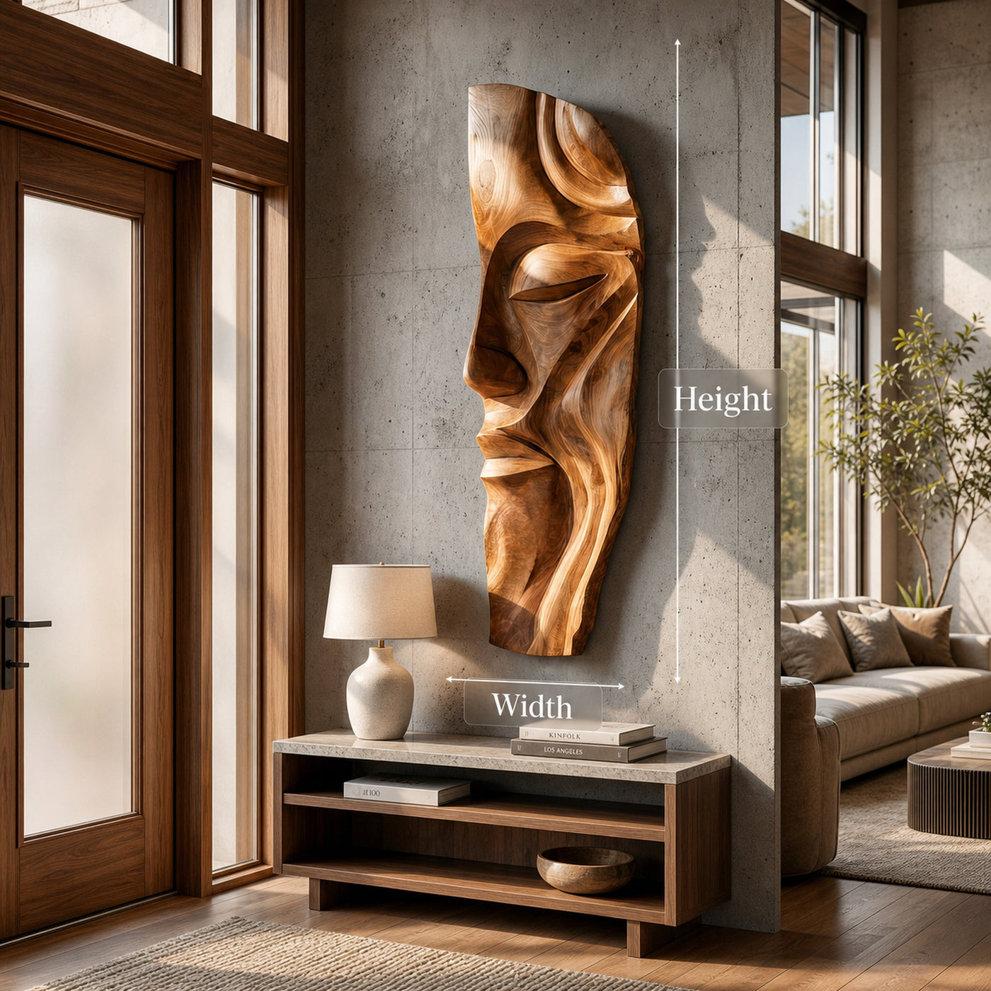 Modern Abstract Face Wood Wall Art For Interior Design - product view 8