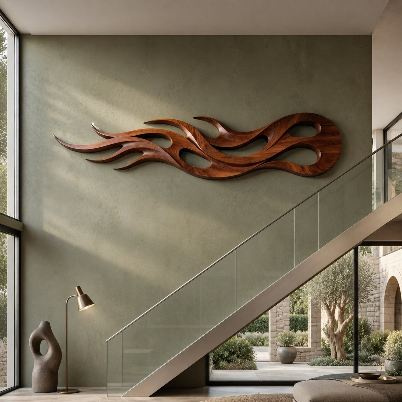 Modern Abstract Figure Wall Art For Reception Area