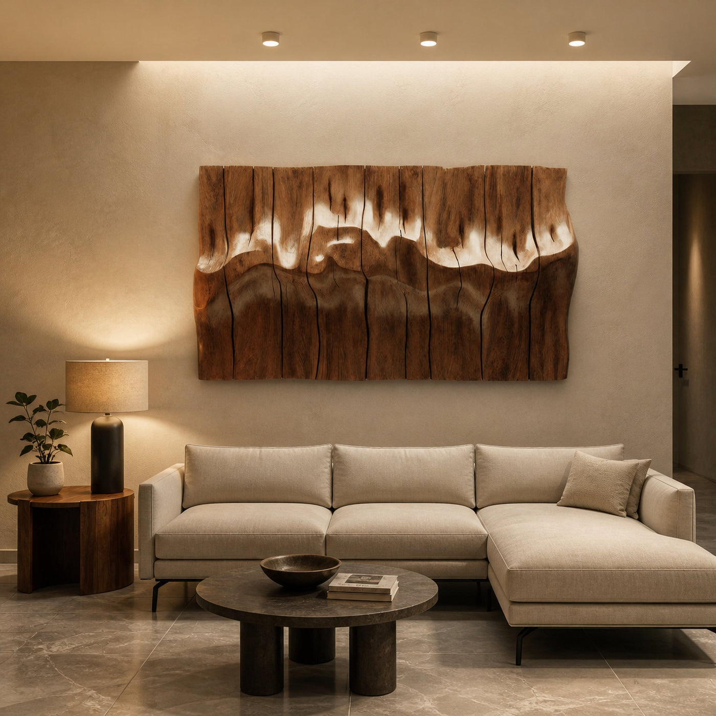 Modern Abstract Wall Art Carved Sculpture For Living Room And Office Wall