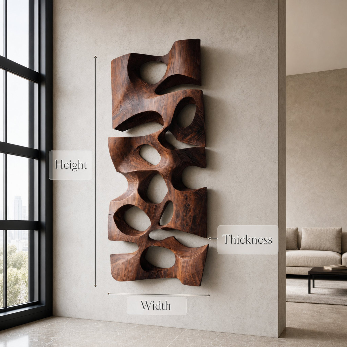 Modern Abstract Wall Sculpture For Living Room - product view 6
