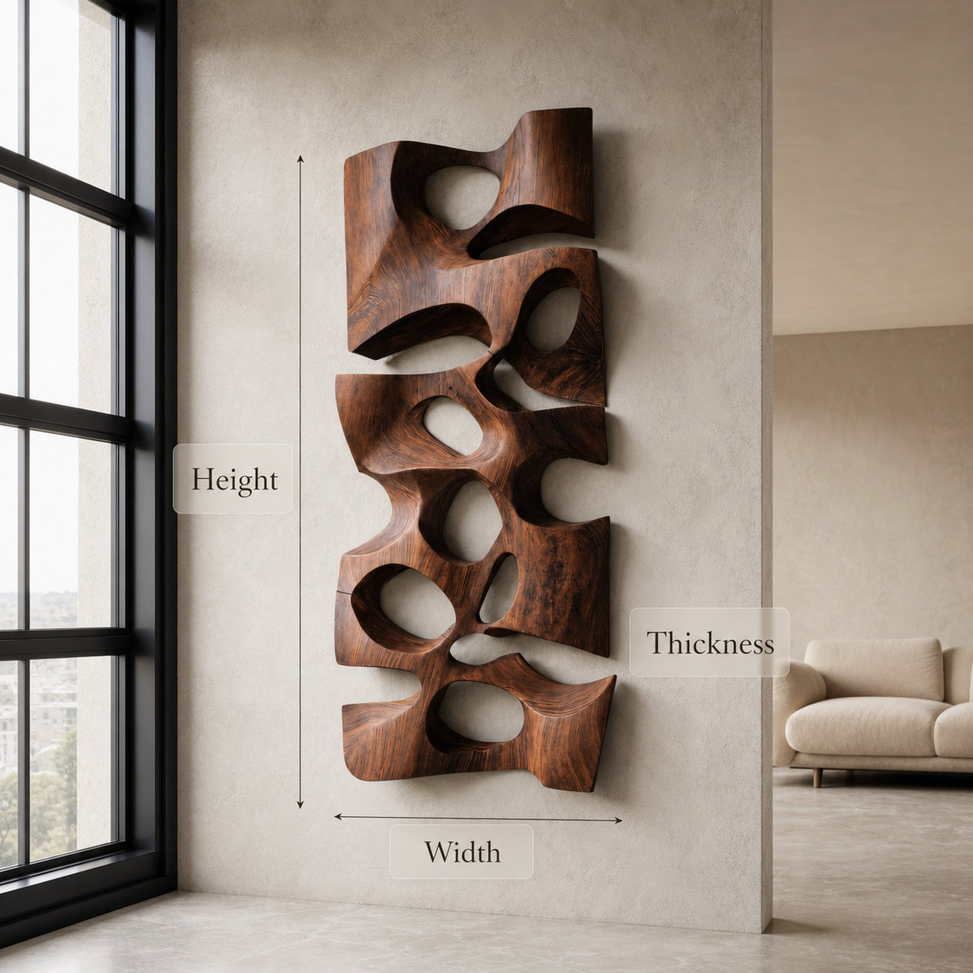 Modern Abstract Wall Sculpture For Living Room - product view 7