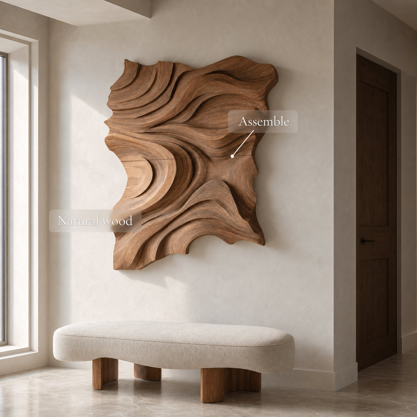 Modern Abstract Wall Sculpture For Living Room Decor - product view 5