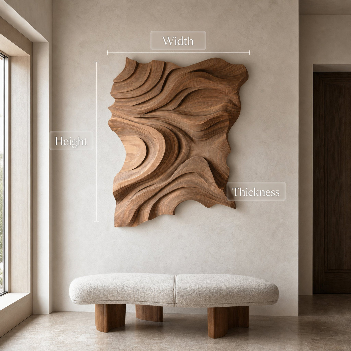 Modern Abstract Wall Sculpture For Living Room Decor - product view 6