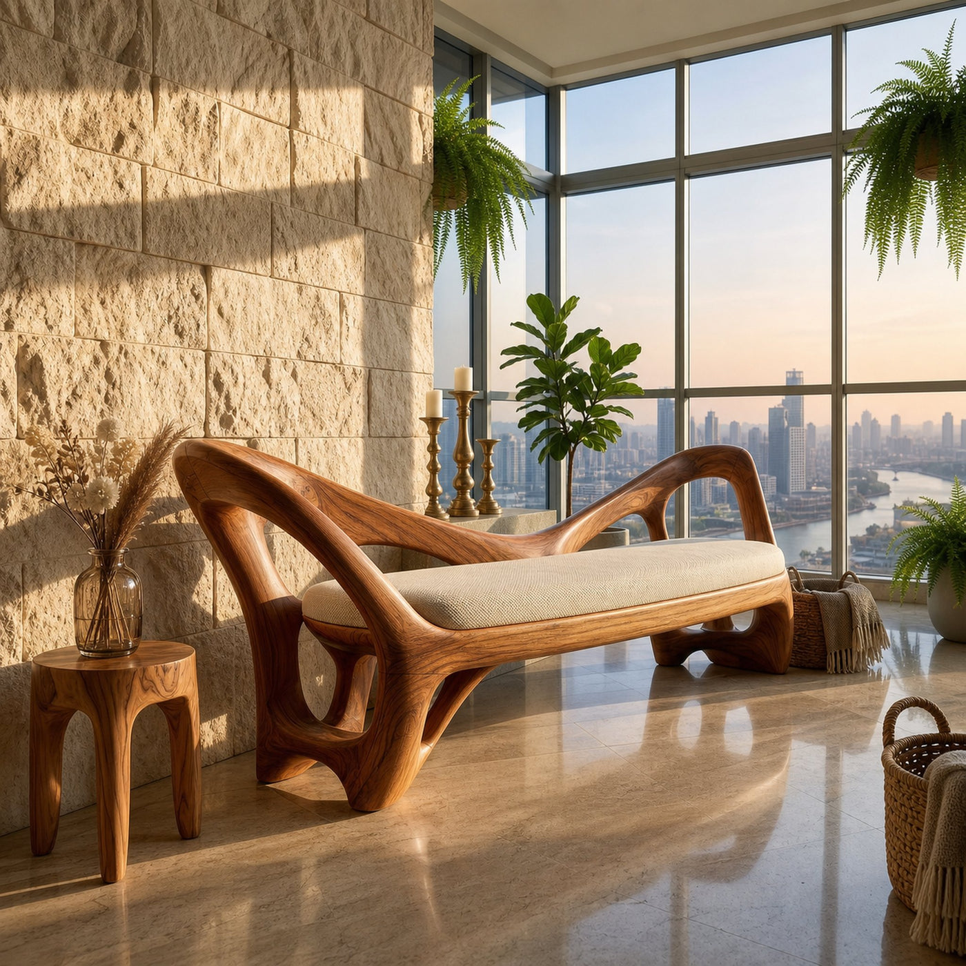 Modern Accent Bench Reading Nook