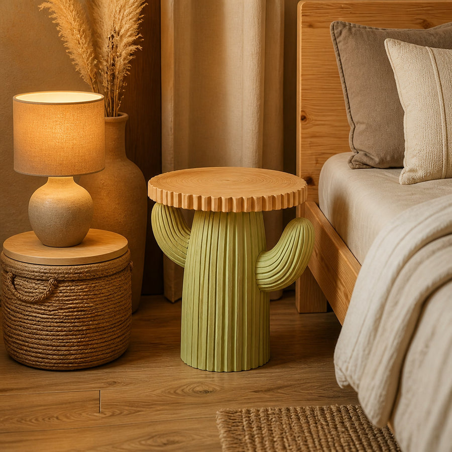 Modern Artistic Cactus Accent Table For Bedroom And Lounge