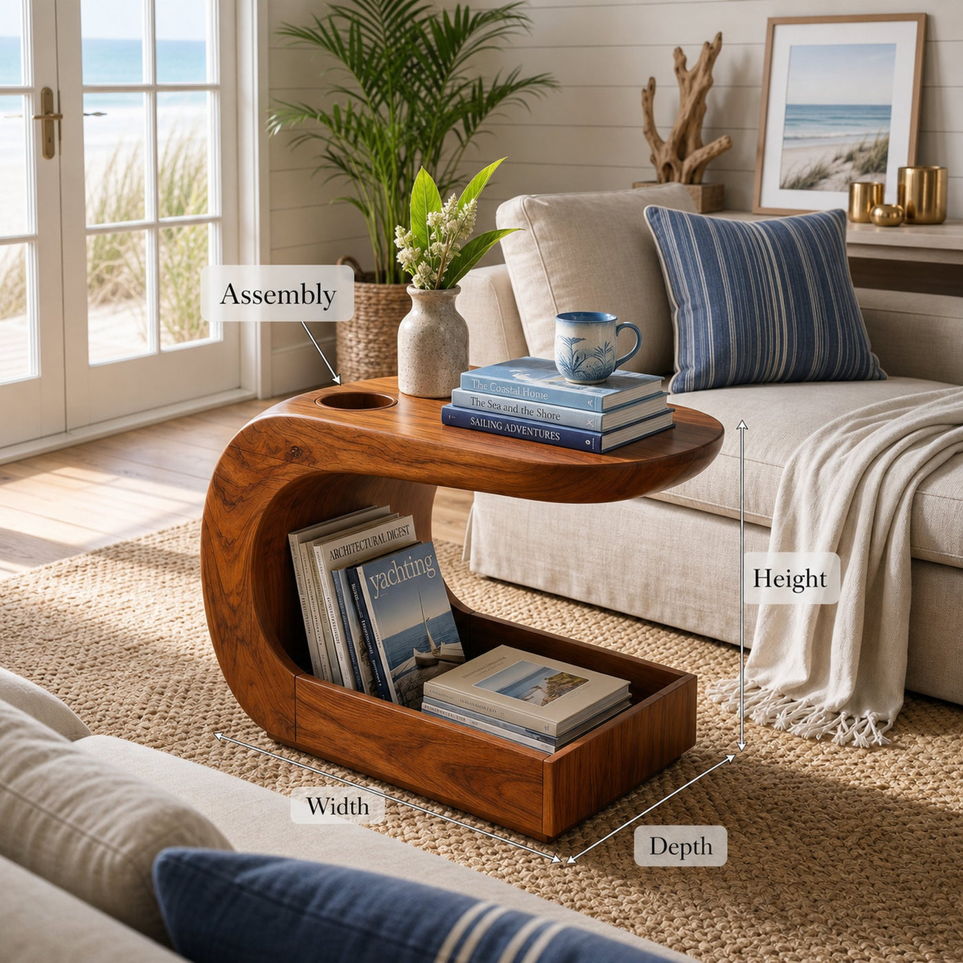 Modern Artistic Side Table For Bedroom Interior Design - product view 8