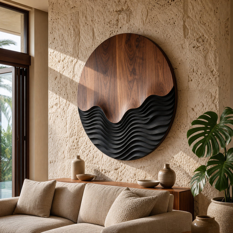 Modern Circular Wave Wall Art For Living Space