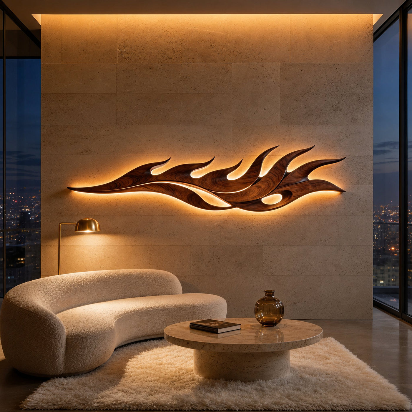 Modern Contour Wall Art Panel For Reading Lounge Area