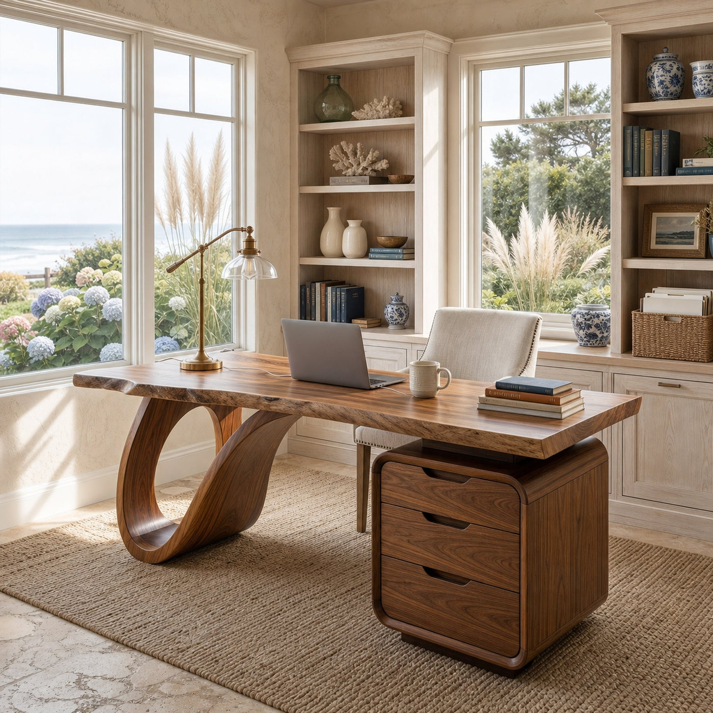 Modern Corner Executive Desk Coastal Home