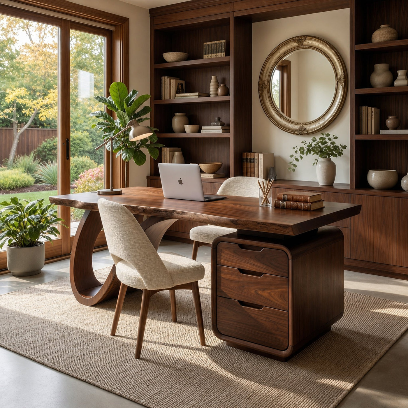 Modern Corner Executive Desk Coastal Home - product view 6