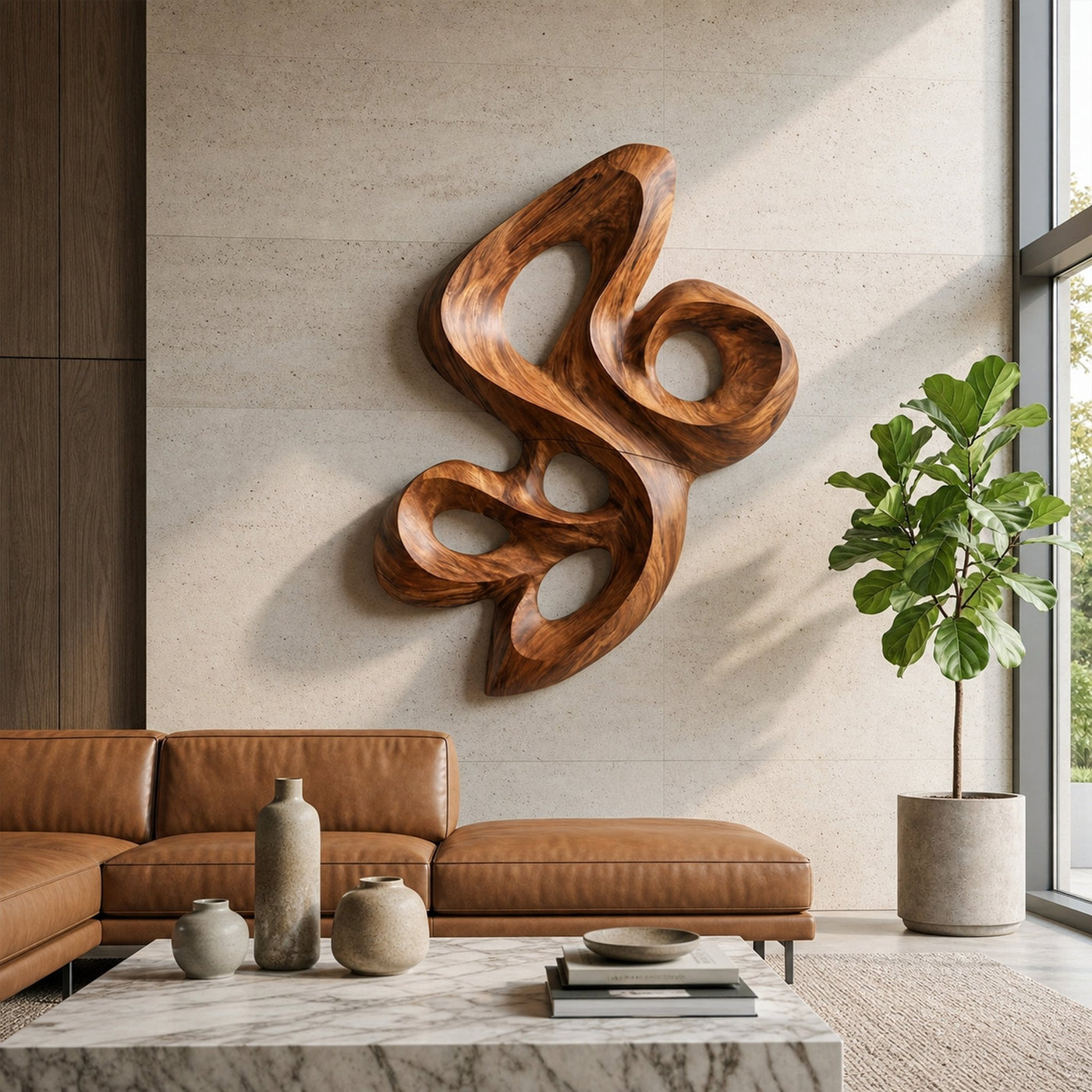 Modern Curved Wall Art For Living Room